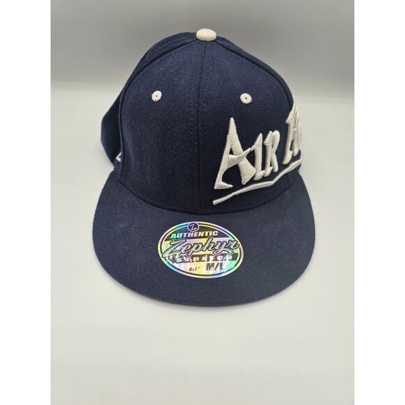 Zephyr 32/5 Chopped Mens Sz M/L Fitted Baseball Hat Embroidered Air Force Blue - Picture 2 of 5